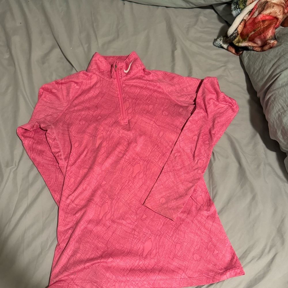 Pink athletic half zip